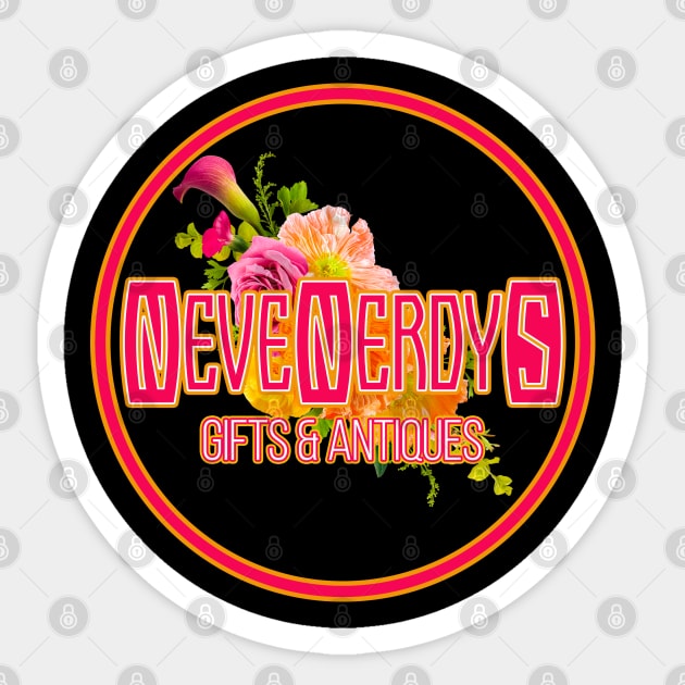 Nevenerdys Gifts & Antiques Sticker by Nuttshaw Studios